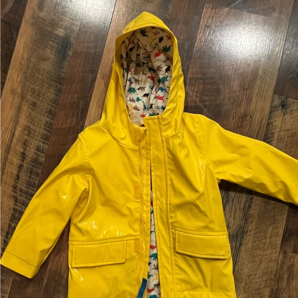 Cat & Jack Other - Cat & Jack Yellow Rain Jacket with Multicolor Dino Liner